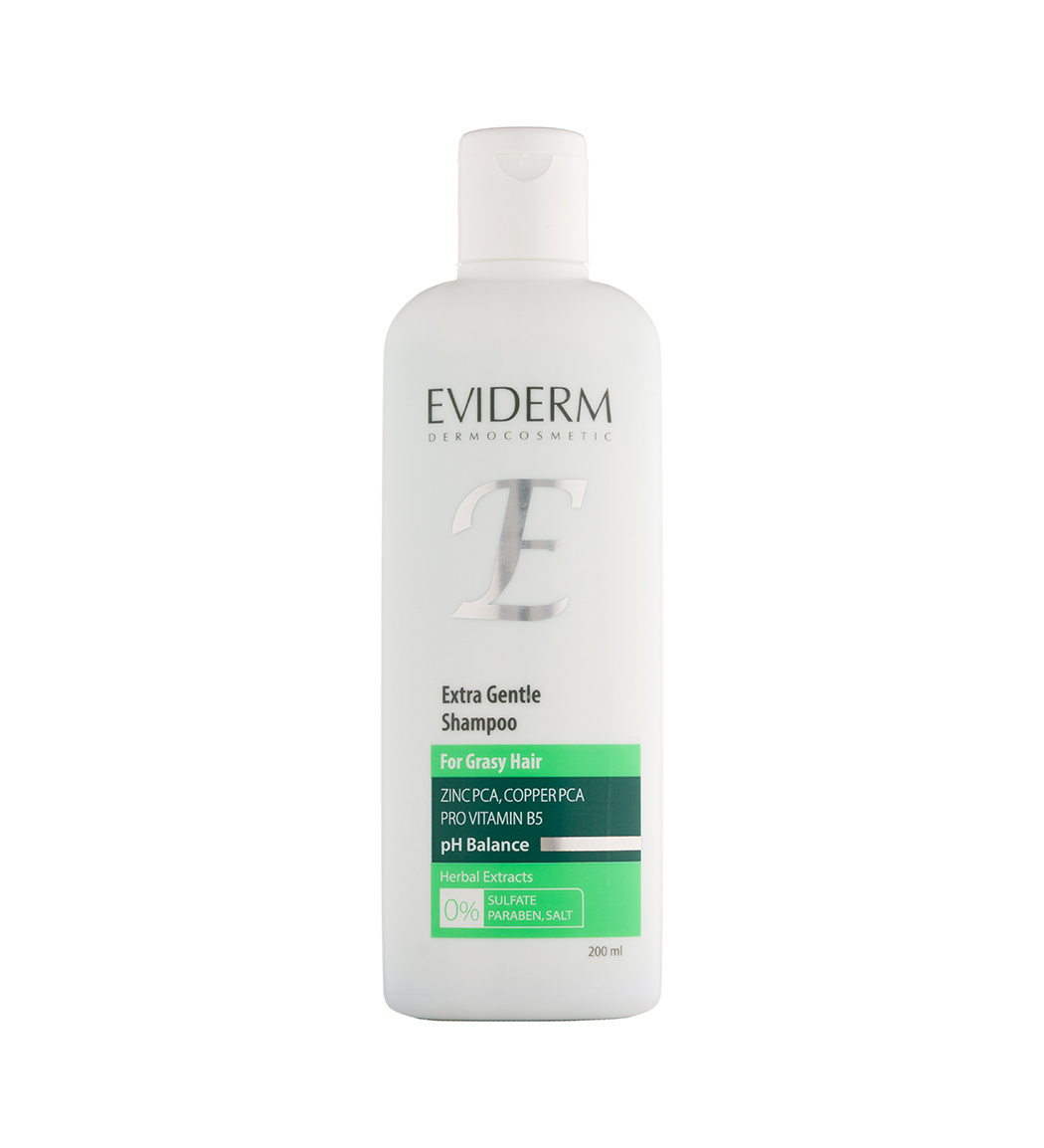 شامپو فاقد سولفات مناسب موهای چرب حجم 200 میل Eviderm Free Sulfate Shampoo For Oil Hair 200 ml