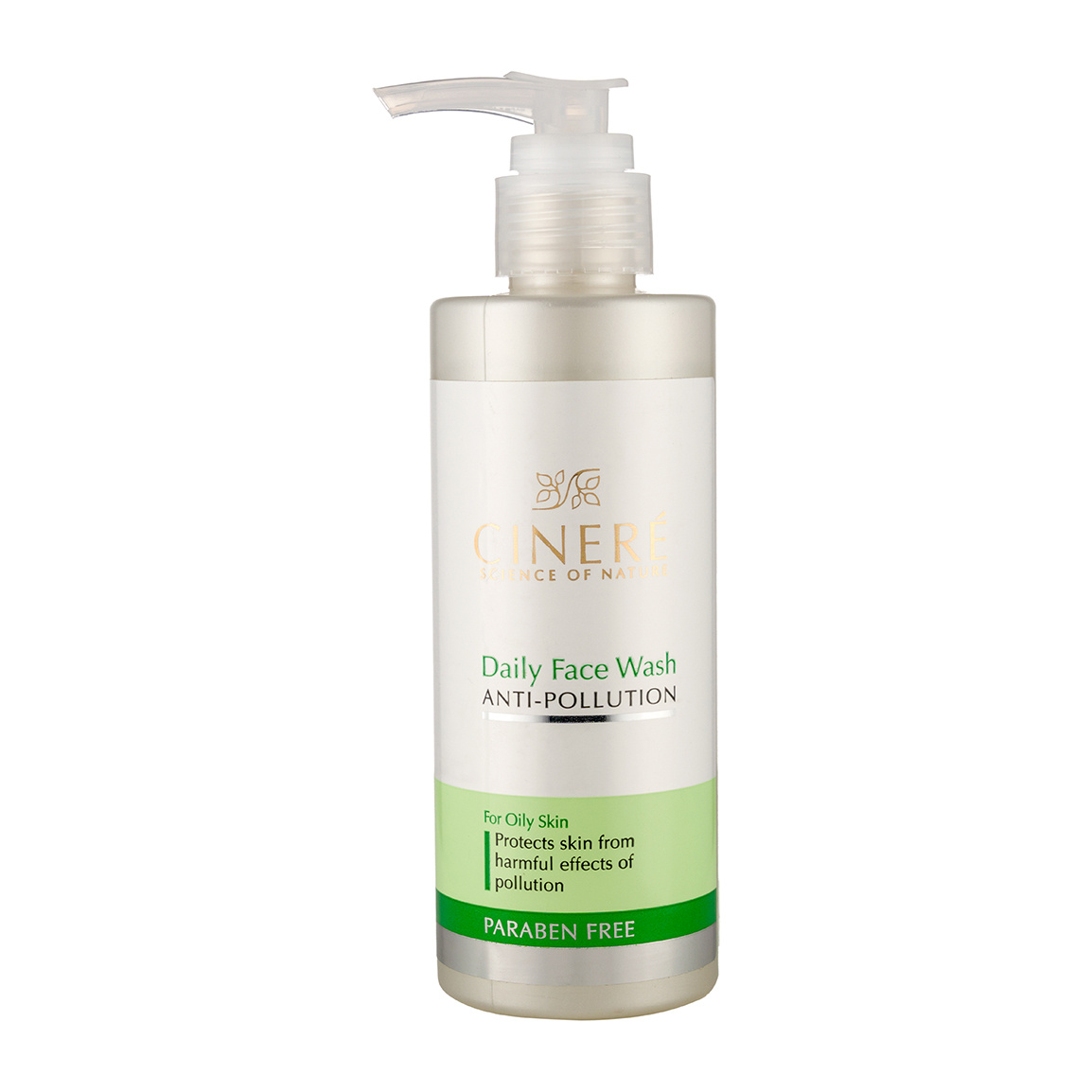 ژل شستشوی صورت مرطوب کننده و ضد آلودگی هوا مناسب پوست چرب حجم 200 میلی لیتر Cinere anti pollution daily face wash 200 ml