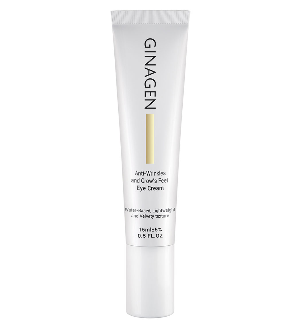کرم رفع چروک دور چشم پنجه کلاغی حجم 15 میلی لیتر Ginagen Anti Wrinkles And Crows Feet Eye Cream 15 ml