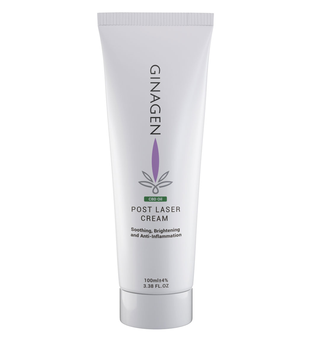 کرم مناسب پوست آسیب دیده Post Laser حجم 100 میلی لیتر Ginagen Post Laser Cream 100 ml
