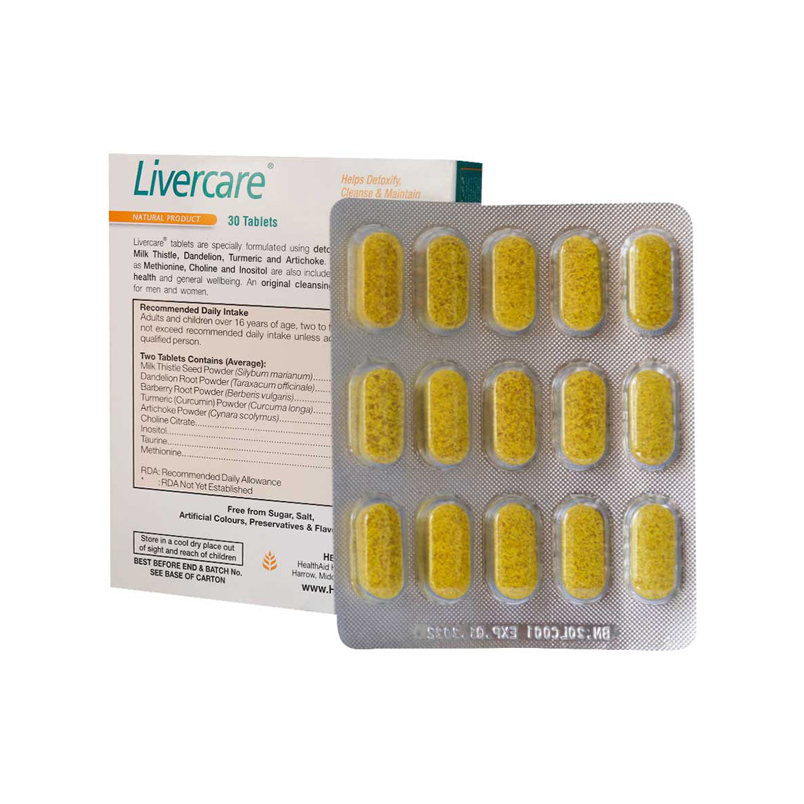 قرص مدل لیور کر  بسته 30 عددی Health Aid Livercare 30 Tabs