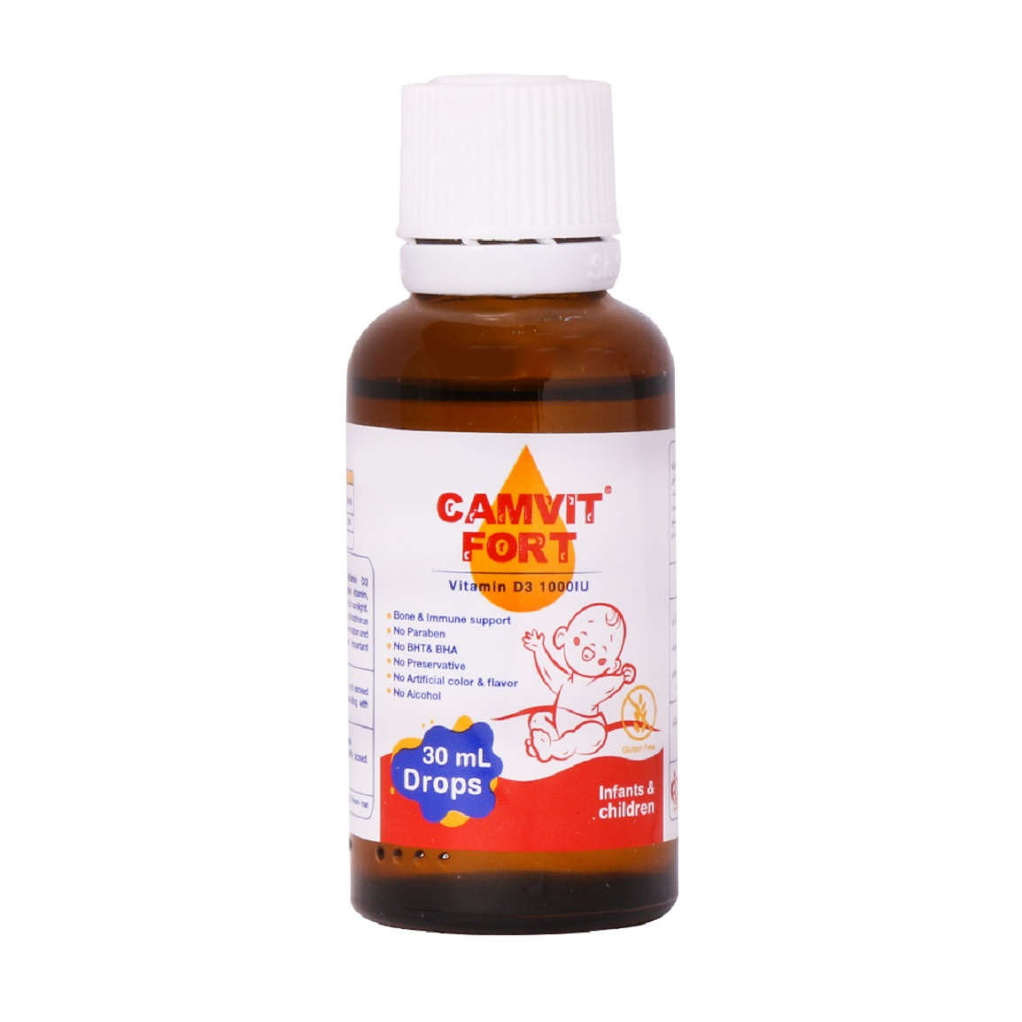 قطره مکمل   کامویت فورت ویتامین د3  حجم 30 میلی لیتر Hi Health Camvit Fort Drop 30 ml