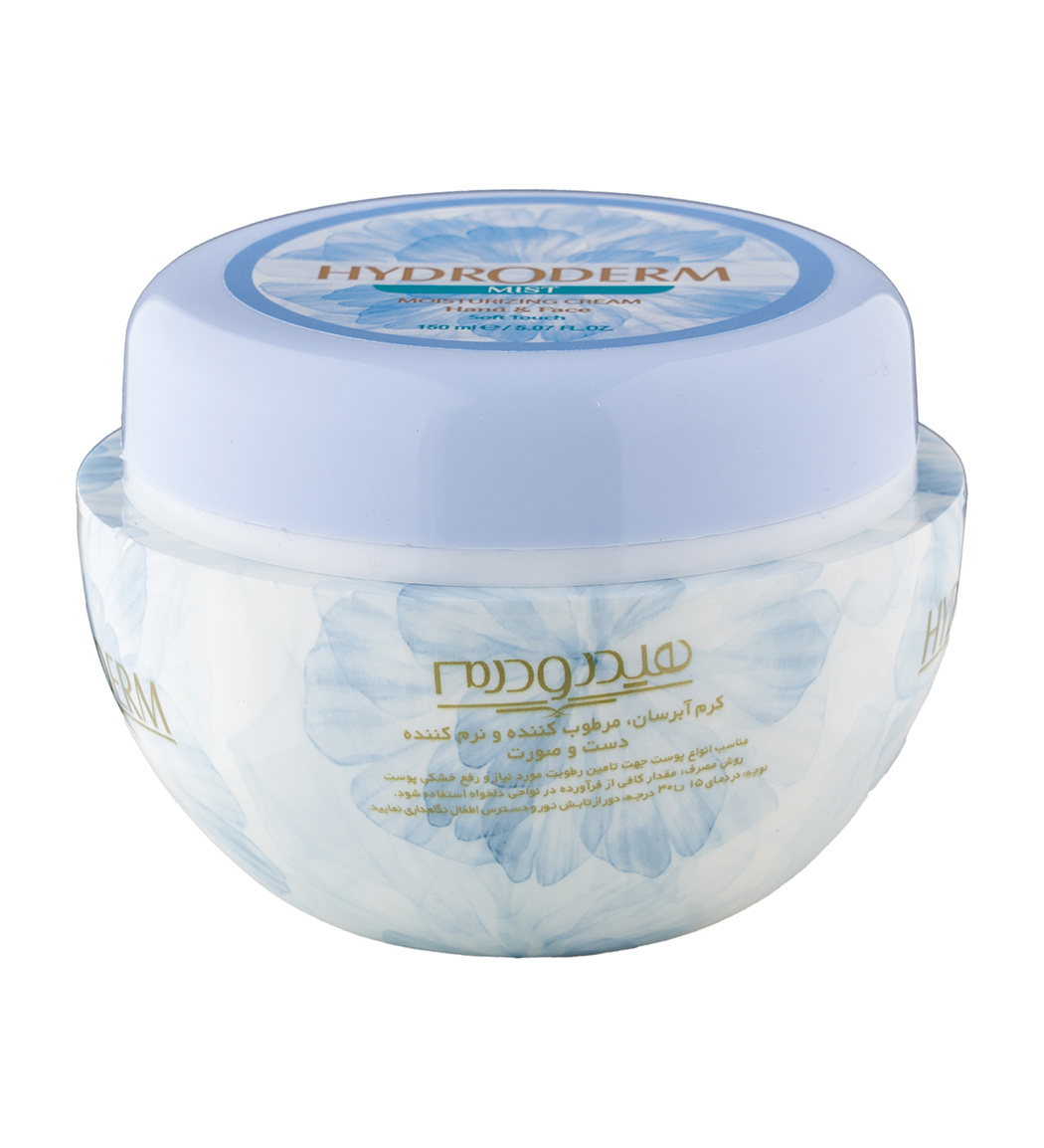 کرم مرطوب کننده کاسه ای دست و صورت مدل Mist حجم 150میل Hydroderm Moisturizing Cream Mist 150ml