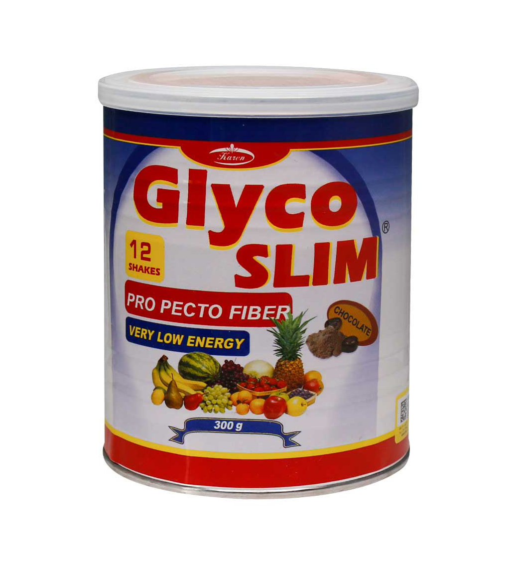 پودر لاغری مدل Glyco SLIM با طعم شکلات وزن 300 گرمی Karen Chocolate Glyco SLIM 300 g