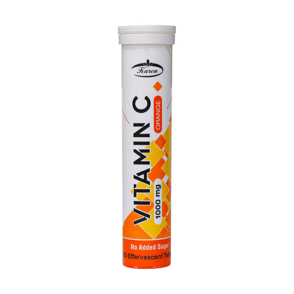 قرص جوشان ویتامین C 1000 بسته 20 عددی Karen Vitamin C 1000mg 20 Effervescent Tablets