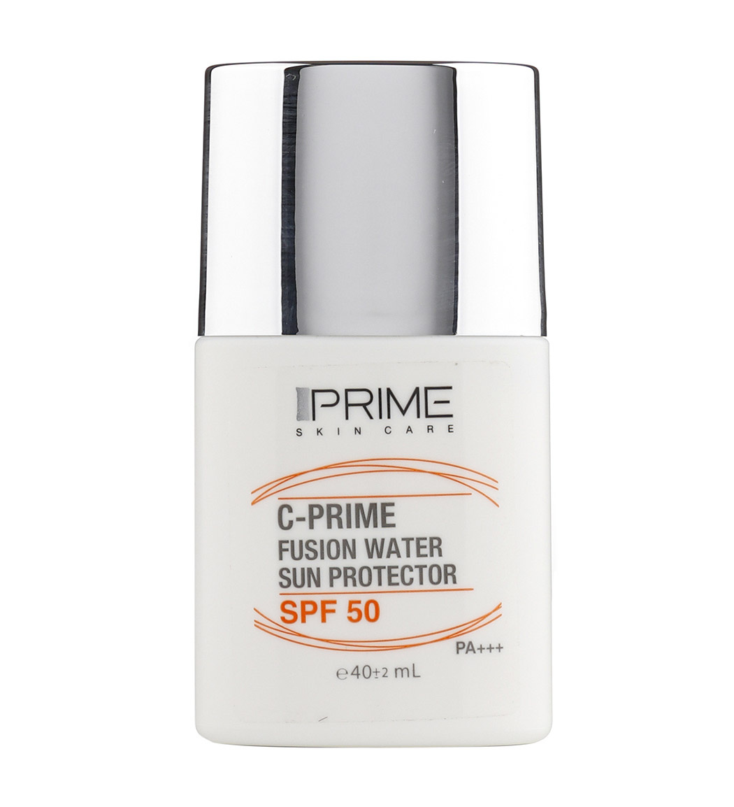 فلوئید ضد آفتاب حاوی ویتامین c و spf50 فیوژن واتر مناسب انواع پوست حجم 40 میل Prime Spf 50 Fusion Water Sun Protector 40 ml