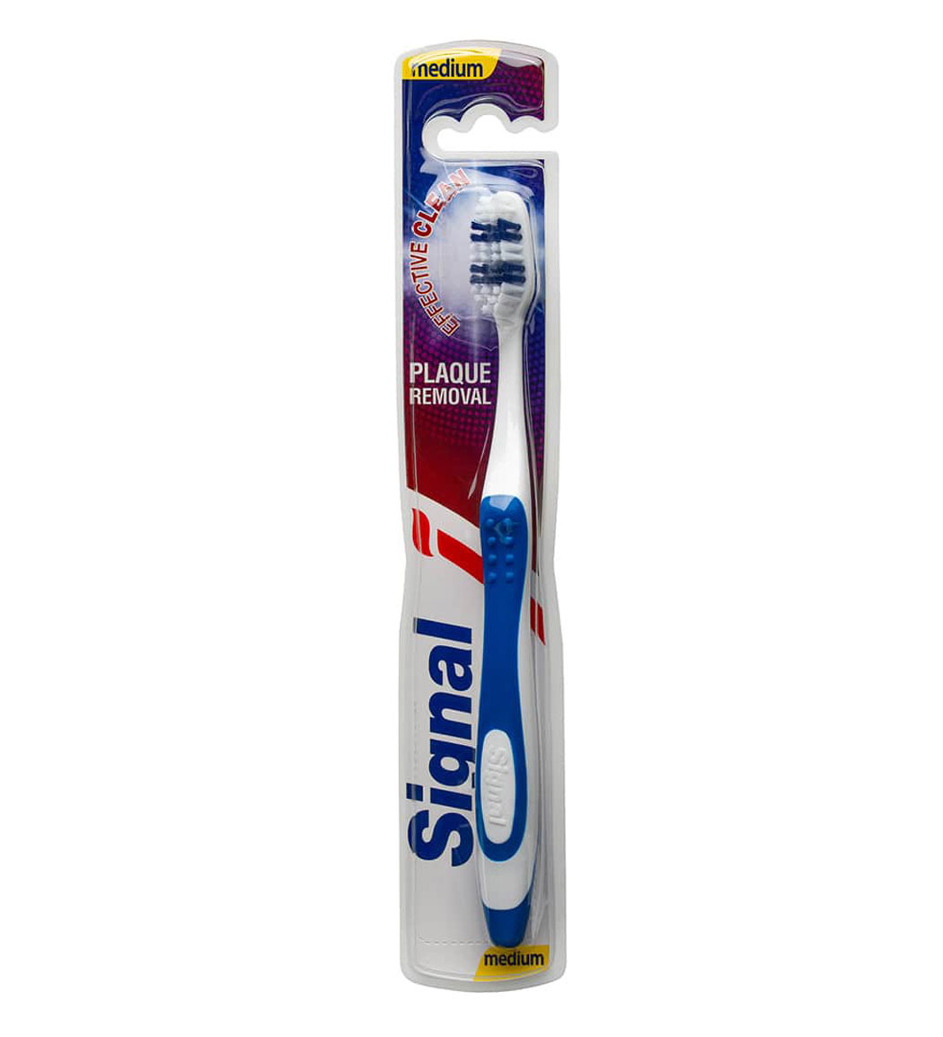 مسواک متوسط پاک کننده پلاک دندان Signal Effective Clean Medium Toothbrush