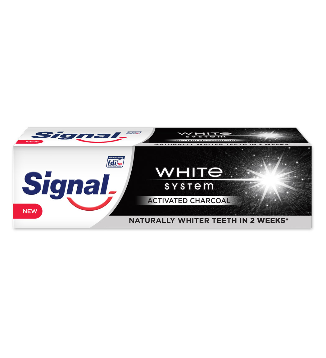 خمیر دندان سفید کننده زغالی 75 میلی لیتر Signal White System Activated Charchoal Toothpaste 75ml