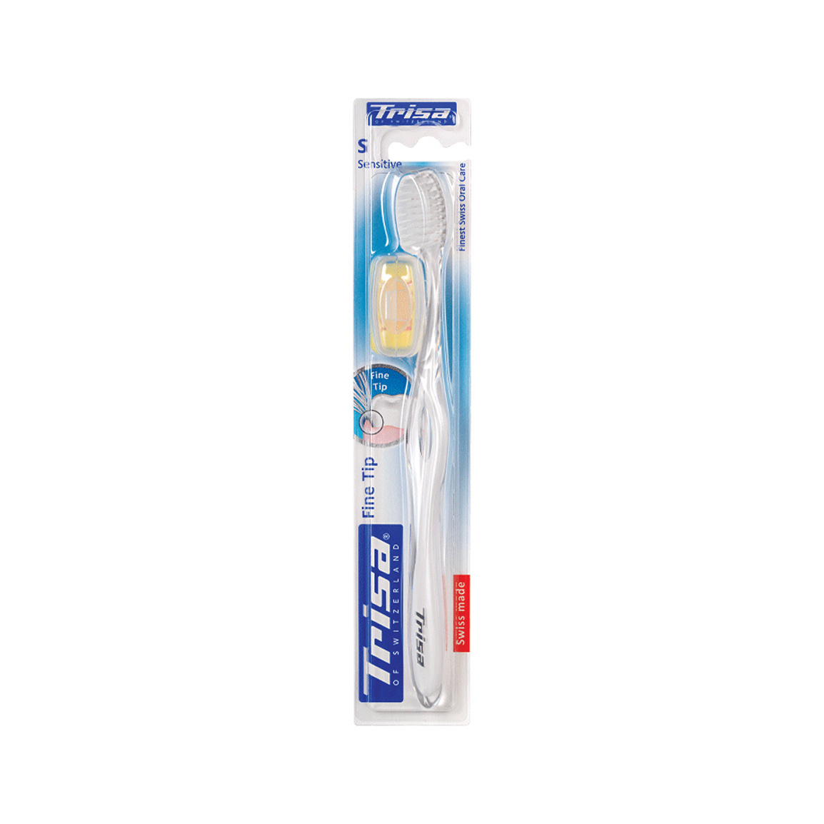 مسواک مدل Prophylaxis با برس نرم Trisa Prophylaxis Fine Tip Sensitive Toothbrush with Cap