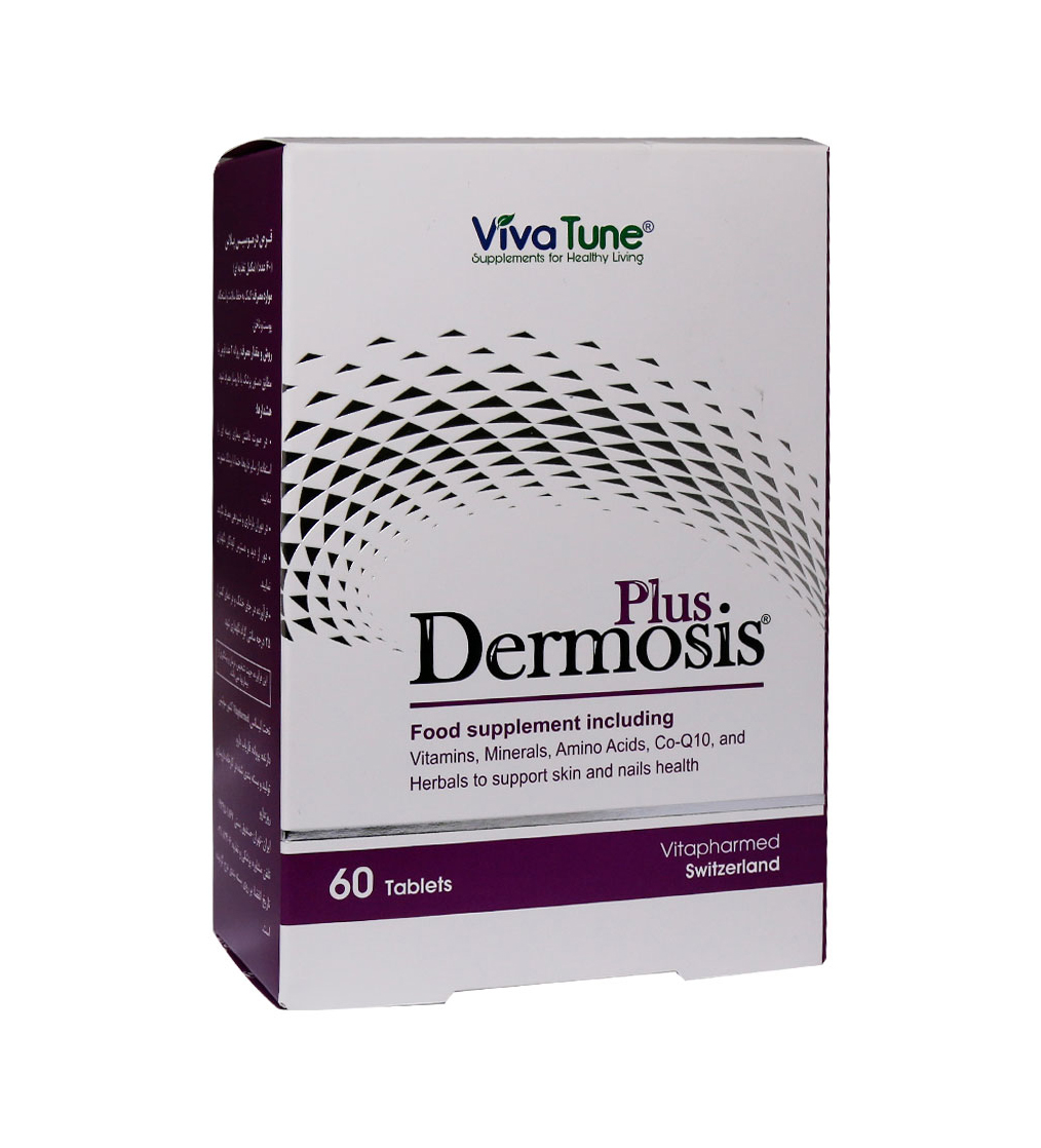 قرص Dermosis Plus بسته 60 عددی Viva Tune Dermosis Plus 60 Tabs