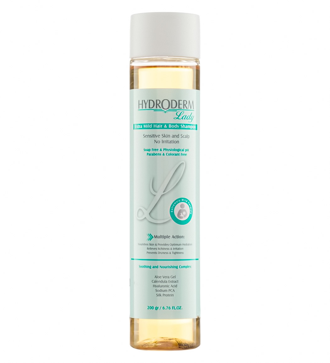 شامپو خیلی ملایم سر و بدن 200گرم Hydroderm Extra Mild Hair And Body Shampoo