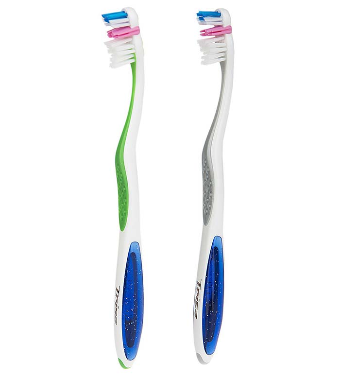 مسواک پرفکت وایت با برس متوسط 2 عددی ارسال با رنگ رندوم Trisa Perfect White Toothbrush