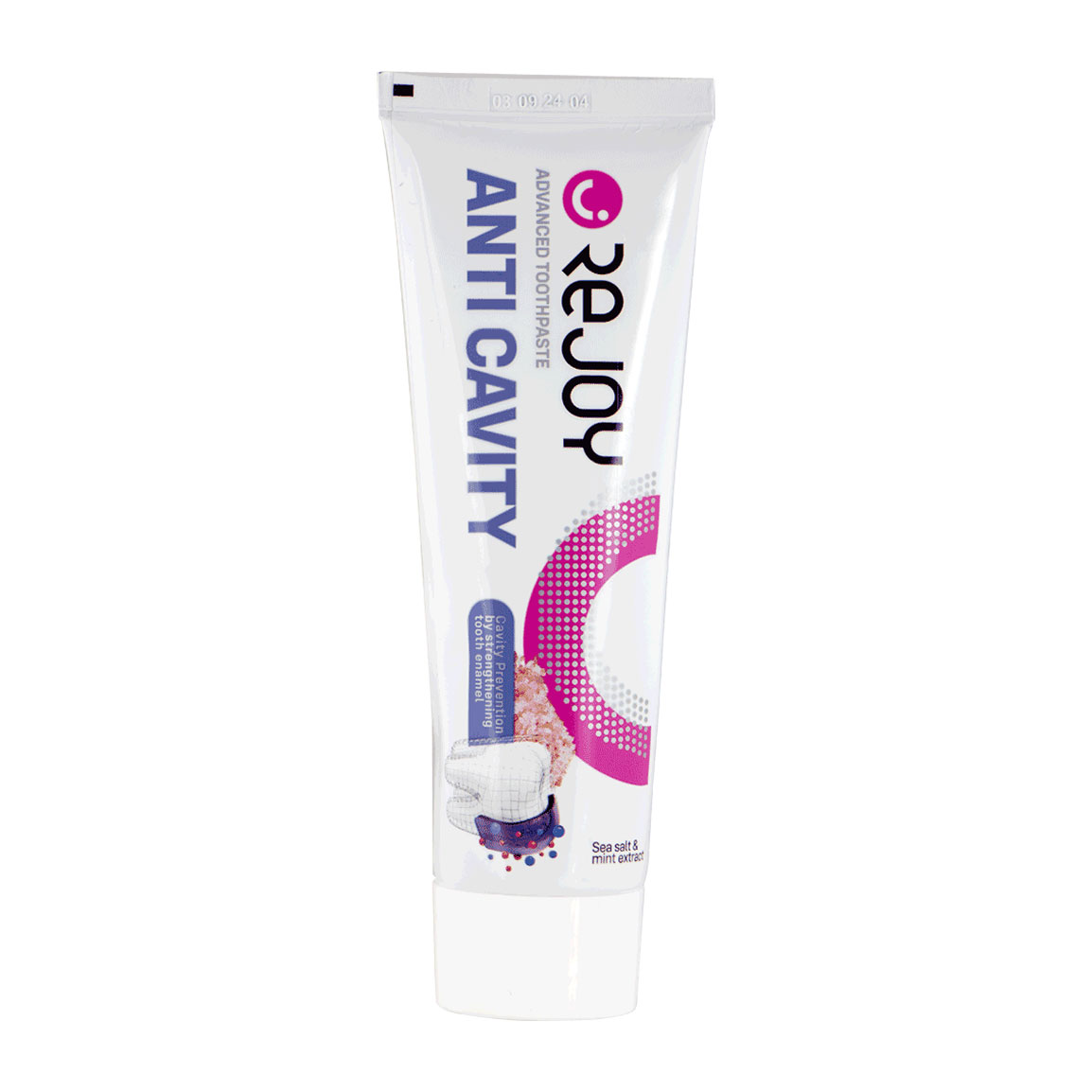 خمیر دندان ضد جرم و پلاک حاوی نمک دریا و عصاره نعنا حجم 100 گرم Rejoy Anti Cavity Toothpaste 100 g