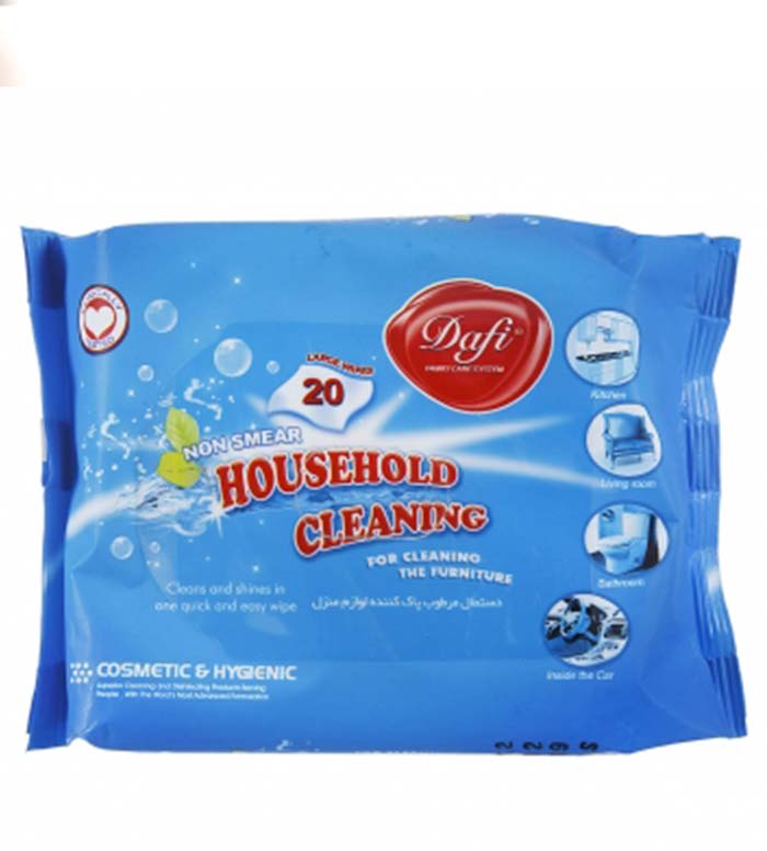 دستمال مرطوب لوازم منزل 20برگی Dafi Household Cleaning Cleaner Cloth