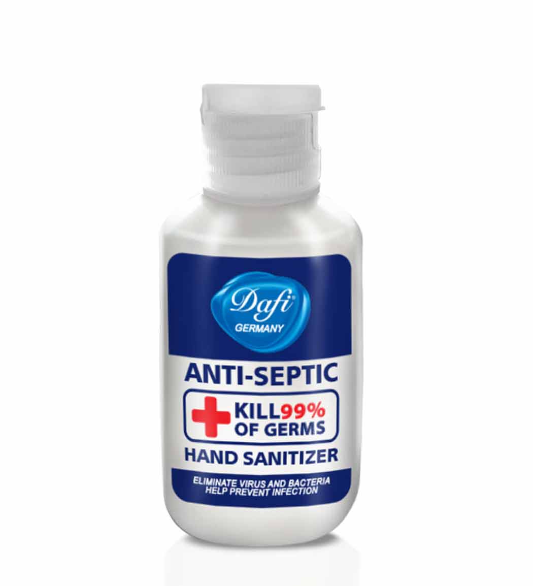 محلول ضدعفونی کننده دست حاوی الکل 50 میل Dafi Anti Septic Hand Sanitizer 50ml