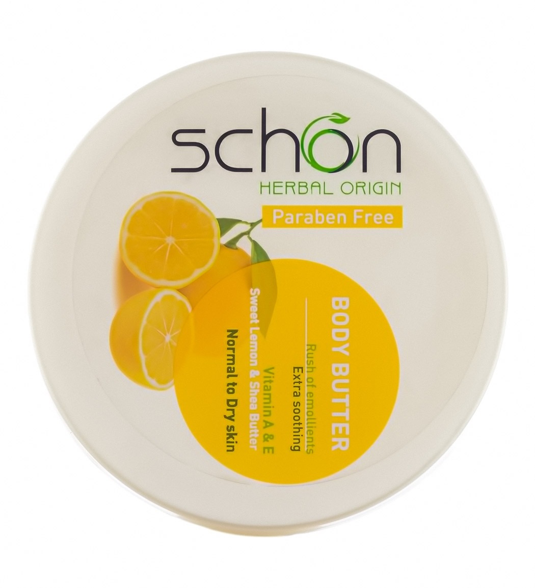 بادی باتر حاوی لیمو و شی باتر 200میل Schon Lemon Body Butter
