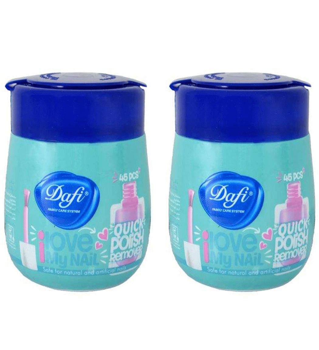 پد لاک پاک کن مدل I Love My Nail پک 2 عددی Dafi Two C3 Nail Polish Remover Pack