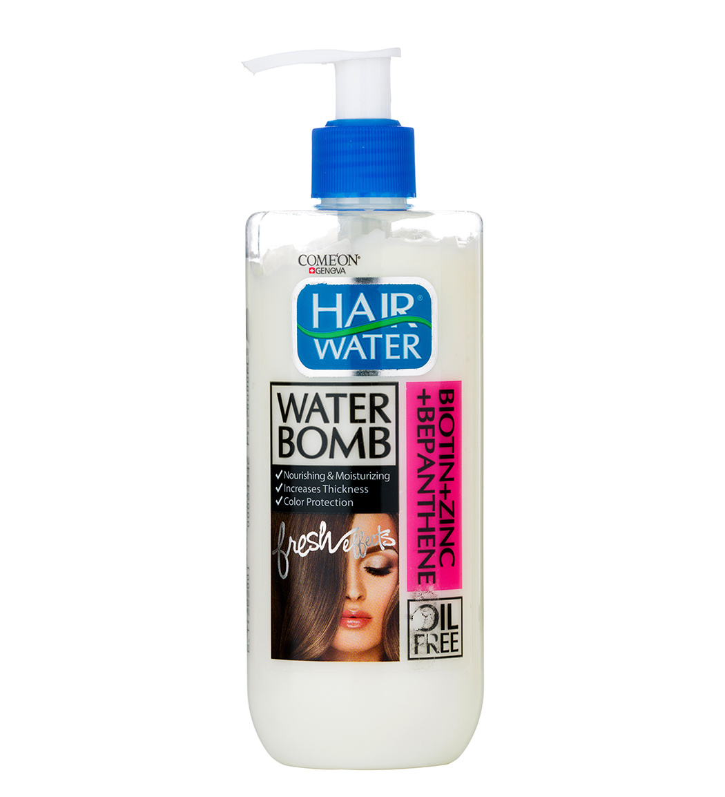 کرم آبرسان موی سر حاوی بیوتین، زینک و بپانتین 400میل Comeon Hair Water Biotin,Zinc And Bepanthene Water Bomb 400ml