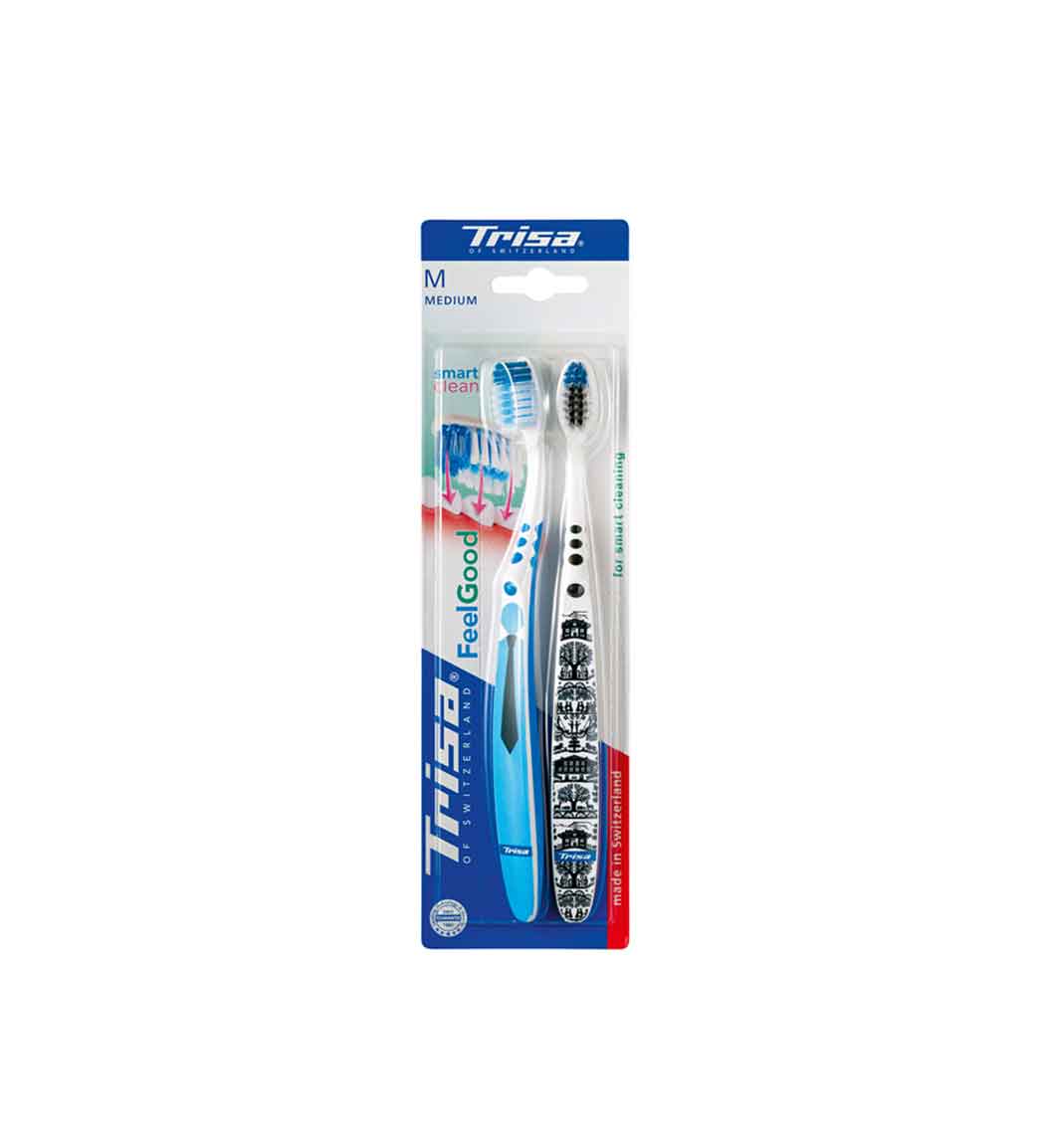 مسواک اسمارت کلین M بسته 2 عددی ارسال با رنگ رندوم Trisa Tooth Brush
