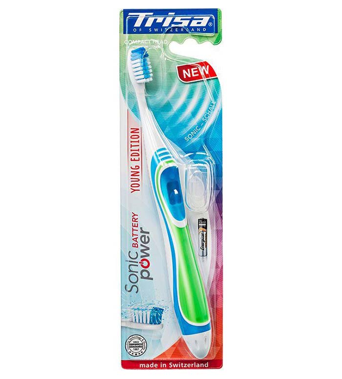 مسواک باطری  دار سونیک  پاور یانگ برس  نرم Trisa sonic battery power young soft Toothbrush