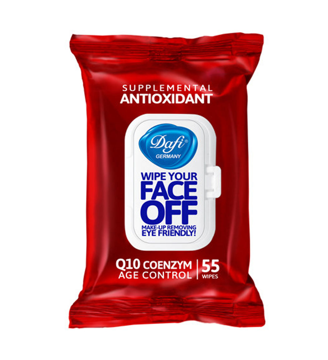 دستمال مرطوب پاک کننده آرایش مدل آنتی اکسیدان بسته 55 عددی Dafi Antioxidant Wet Wips 55pcs