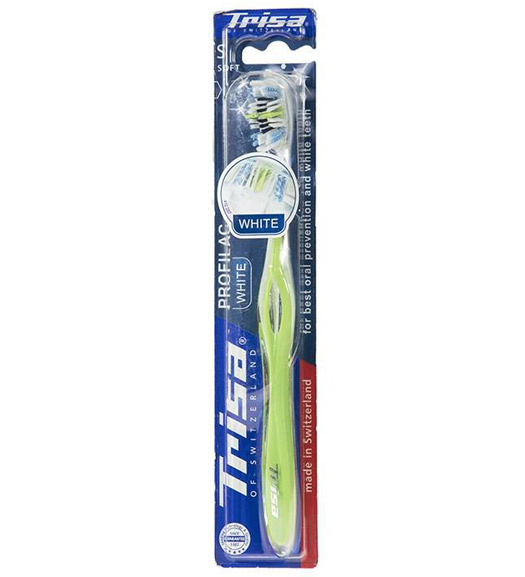 مسواک پروفیلاک وایت نرم ارسال با رنگ رندوم Trisa Profilac White Soft Toothbrush
