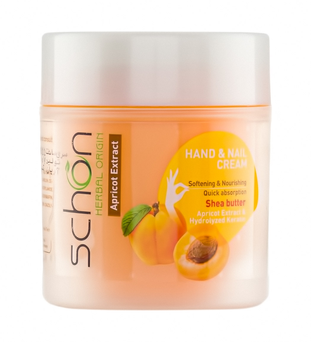 کرم دست و ناخن کاسه ای حاوی زردآلو 150میل Schon Apricot Hand And Nail Cream