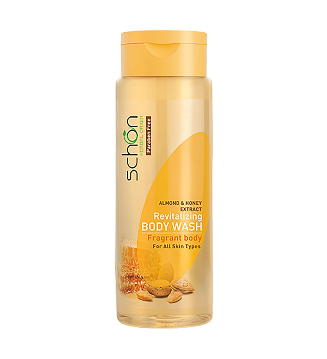 شامپو بدن با عصاره بادام و عسل schon almond and honey body wash
