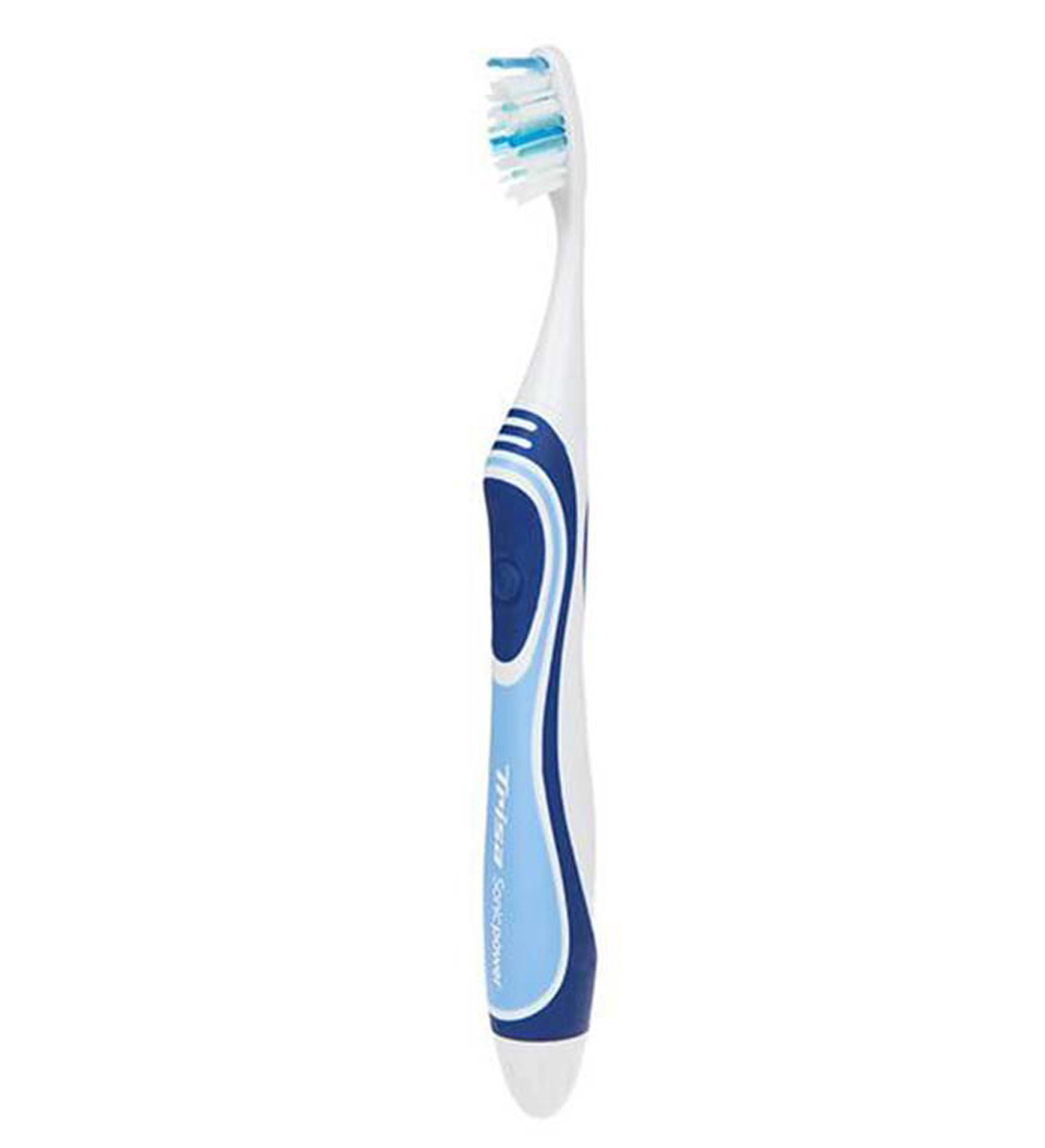 مسواک باطری دارسونیک پاورکامپلیت پروتکشن برس متوسط ارسال با رنگ رندوم Trisa sonic battery power complete protection medium Toothbrush