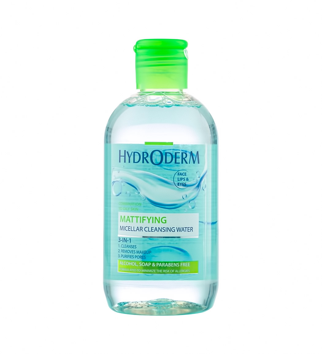 میسلار واتر 3 در 1  Mattifying  پوست چرب و جوشدار Hydroderm Mattifying Micellar Water For Oily Skins