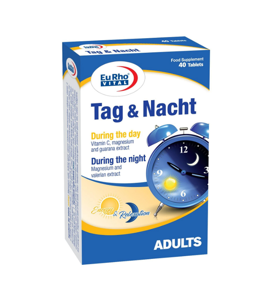 قرص تگ و نخت بسته 40 عددی Eurho Vital Tag And Nacht 40 Tablets
