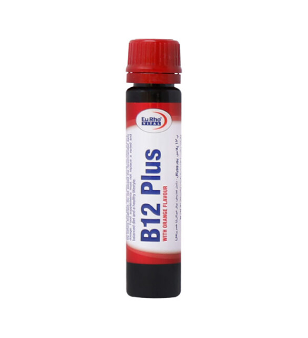 ویال خوراکی ب12 پلاس 6 عدد Eurho Vital Vitamin B12 Plus 6 Vials