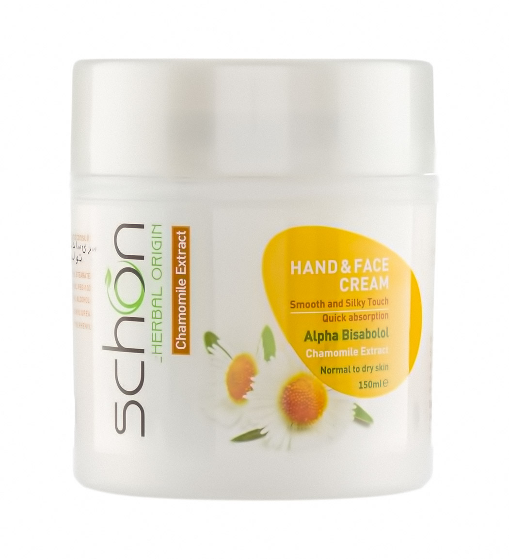 کرم دست و صورت حاوی عصاره بابونه 150میل Schon Chamomile Hand And Face Cream