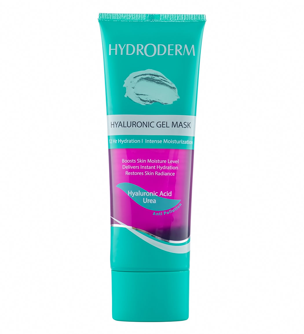 ماسک صورت ژلی آبرسان قوی و مرطوب کننده پوست حاوی اسید هیالورونیک و اوره 100میل Hydroderm Hyaluronic Gel Mask 100ml