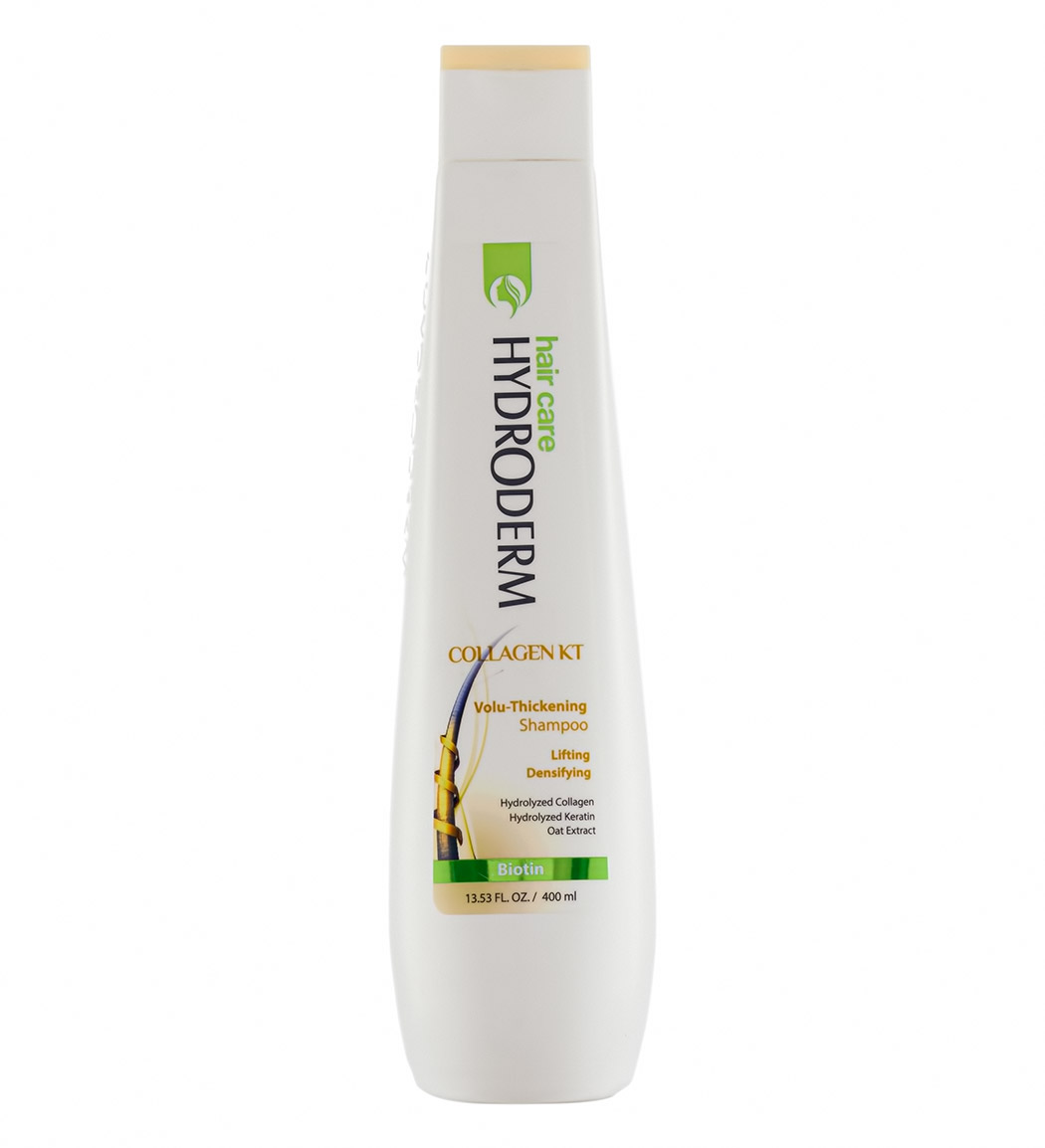 شامپو حجم دهنده مو حاوی کلاژن و کراتین 400میل Hydroderm Collagen Keratin Volu Thickening Shampoo 400ml