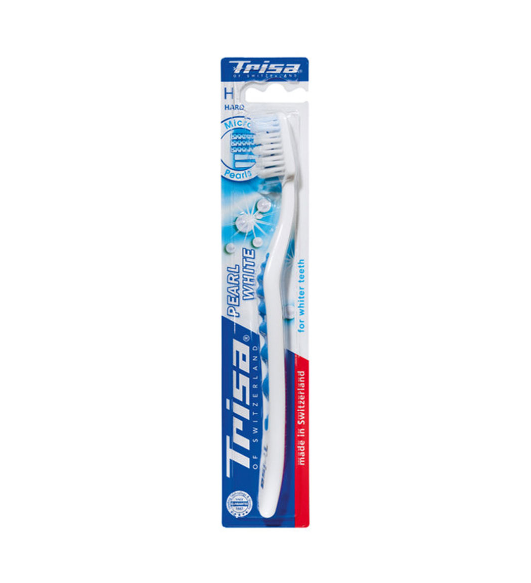 مسواک پرل وایت سخت ارسال با رنگ رندوم Trisa Pearl White Hard Toothbrush