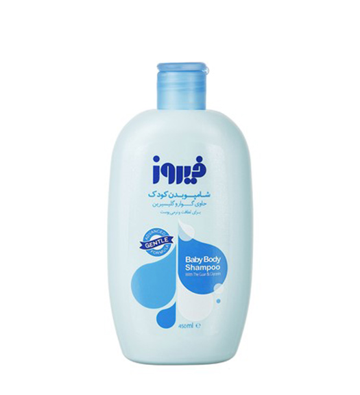 شامپو بدن کودک آبی 450میل Firooz Blue Baby Body Shampoo 450ml