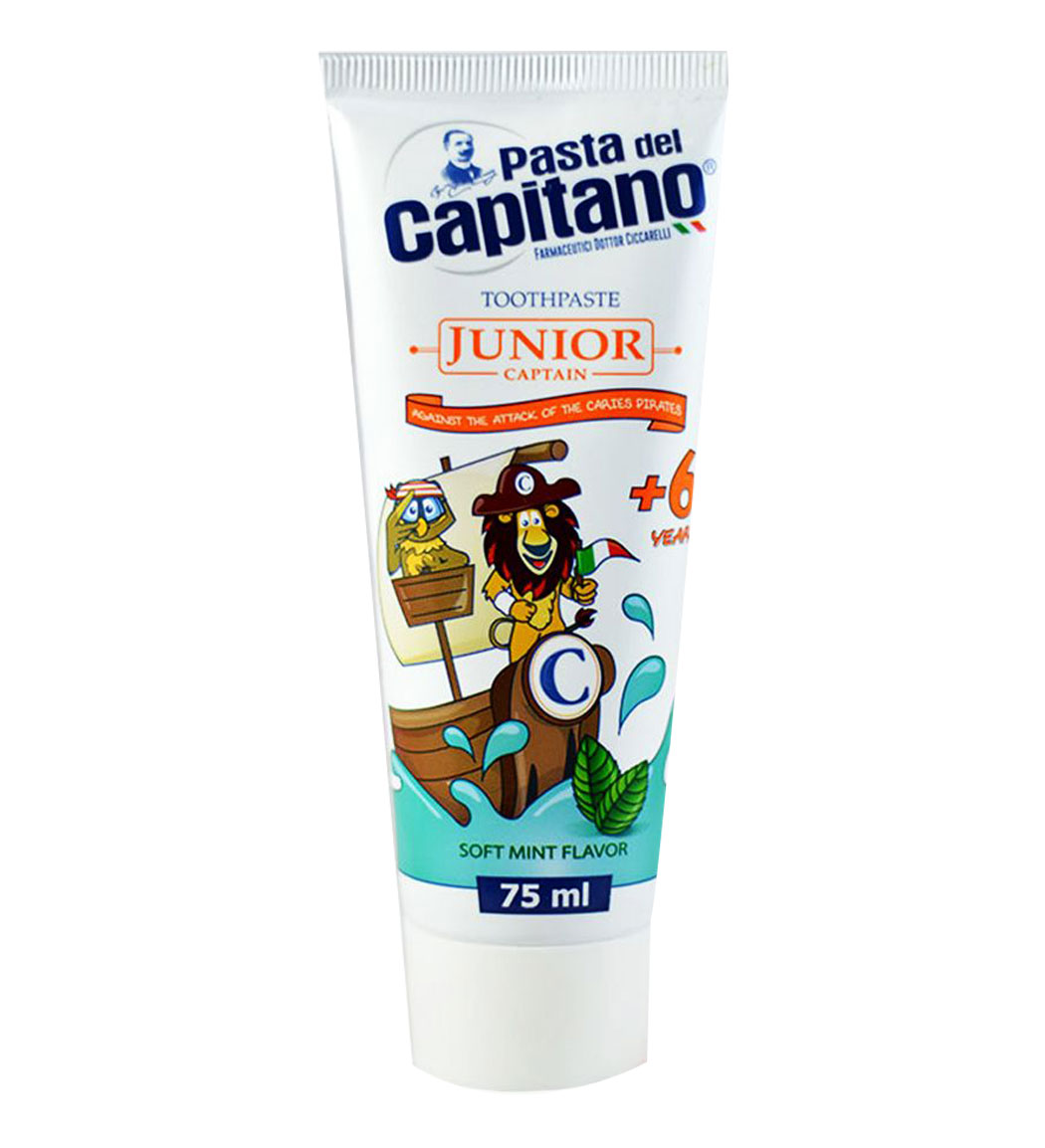 خمیردندان مناسب کودکان بالای 6 سال 75میل Pasta Del Capitano Baby Toothpaste Jonior 6 75ml
