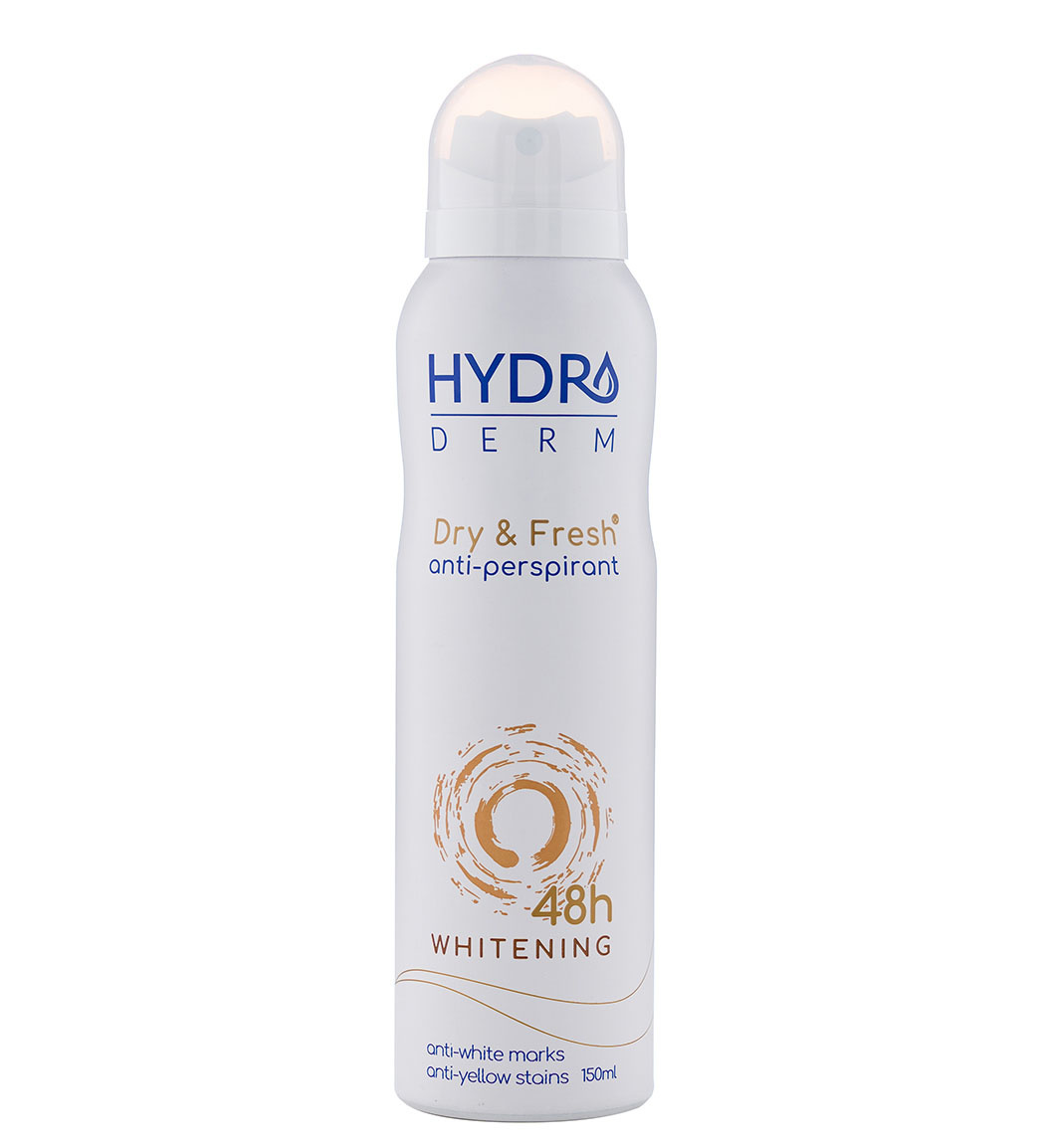 اسپری دئودورانت و ضد تعریق بانوان روشن کننده 150میل Hydroderm Lady Anti Perspirant Deodorant Whitening 150ml