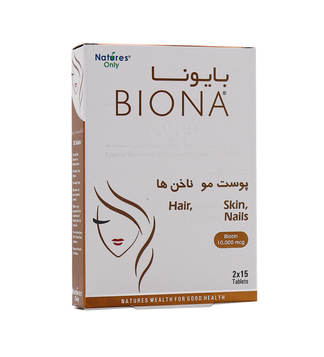 قرص بایونا بسته 30 عددی Natures Only Biona 30 Tablets