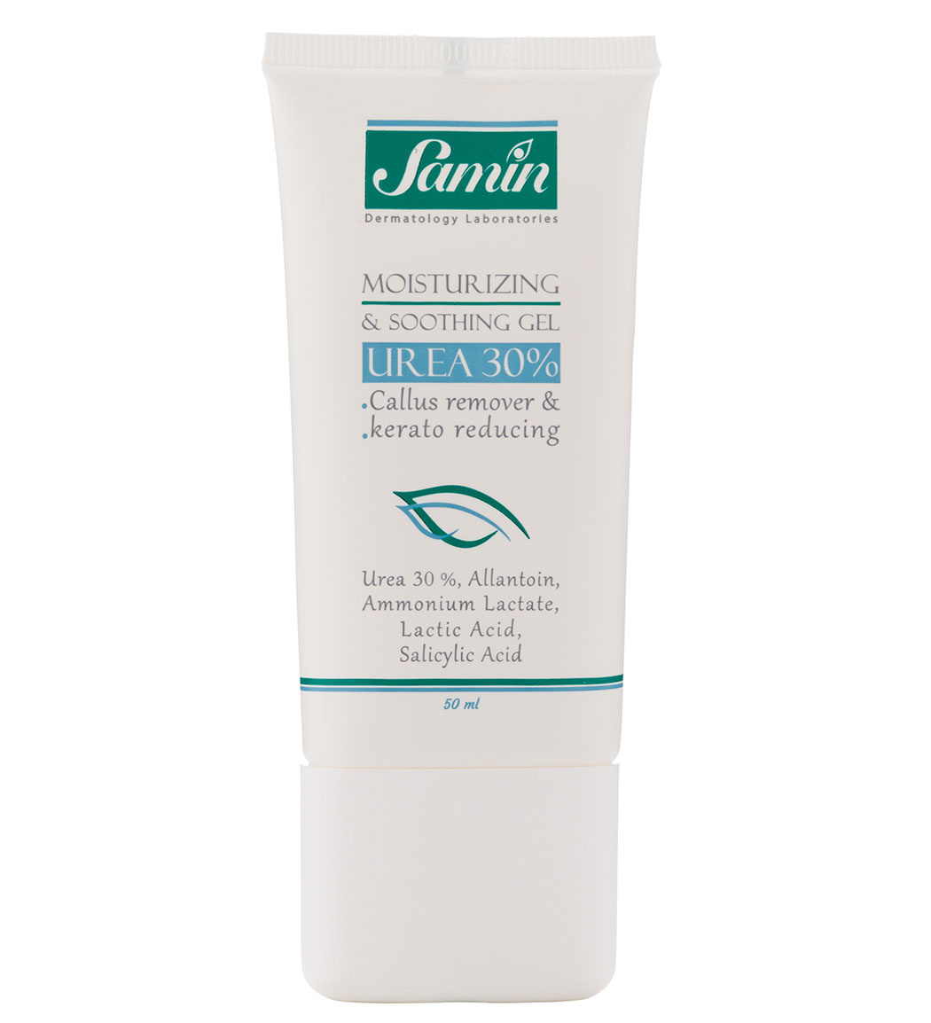 ژل مرطوب کننده قوی حاوی اوره 30 درصد حجم 50  میل MlSamin Moisturizing And Soothing 30 Gel Urea 50