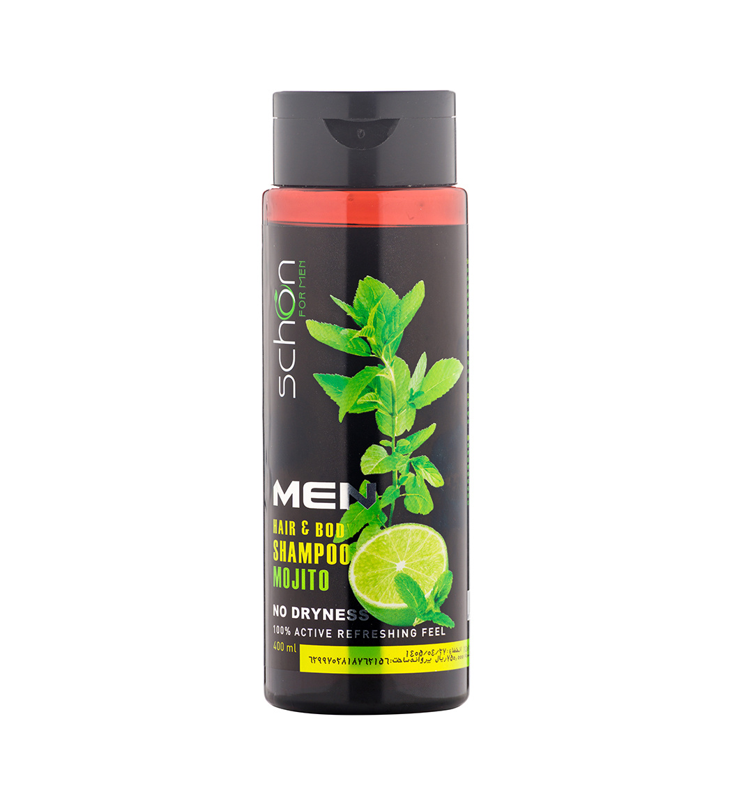 شامپو سر و بدن مردانه موهیتو 400میل Schon Mojito Hair And Body Shampoo For Men 400ml