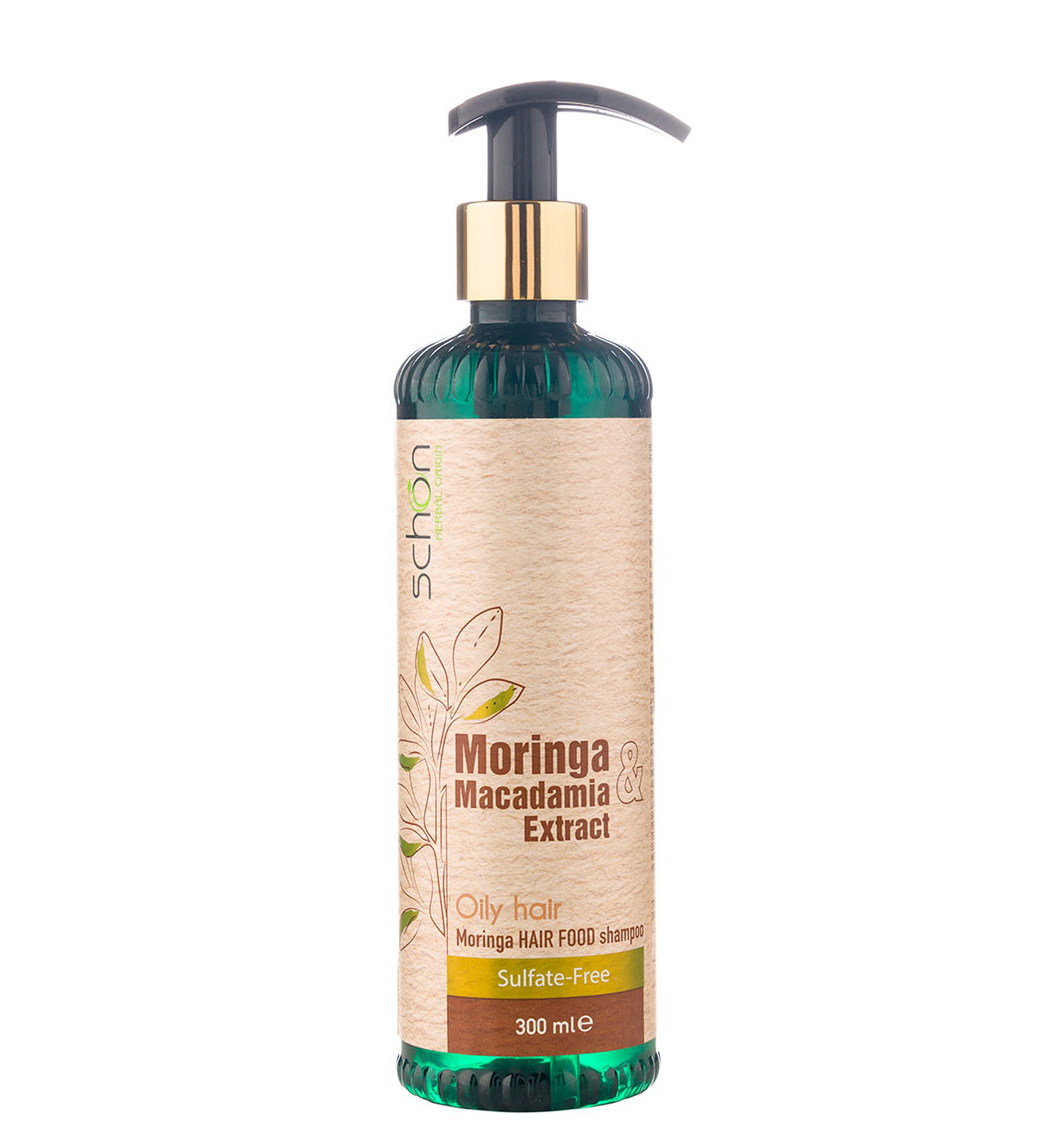 شامپو فاقد سولفات ماکادامیا و مورینگا حجم 300 میل Schon Shampoo Moringa And Macadamia 300 ml