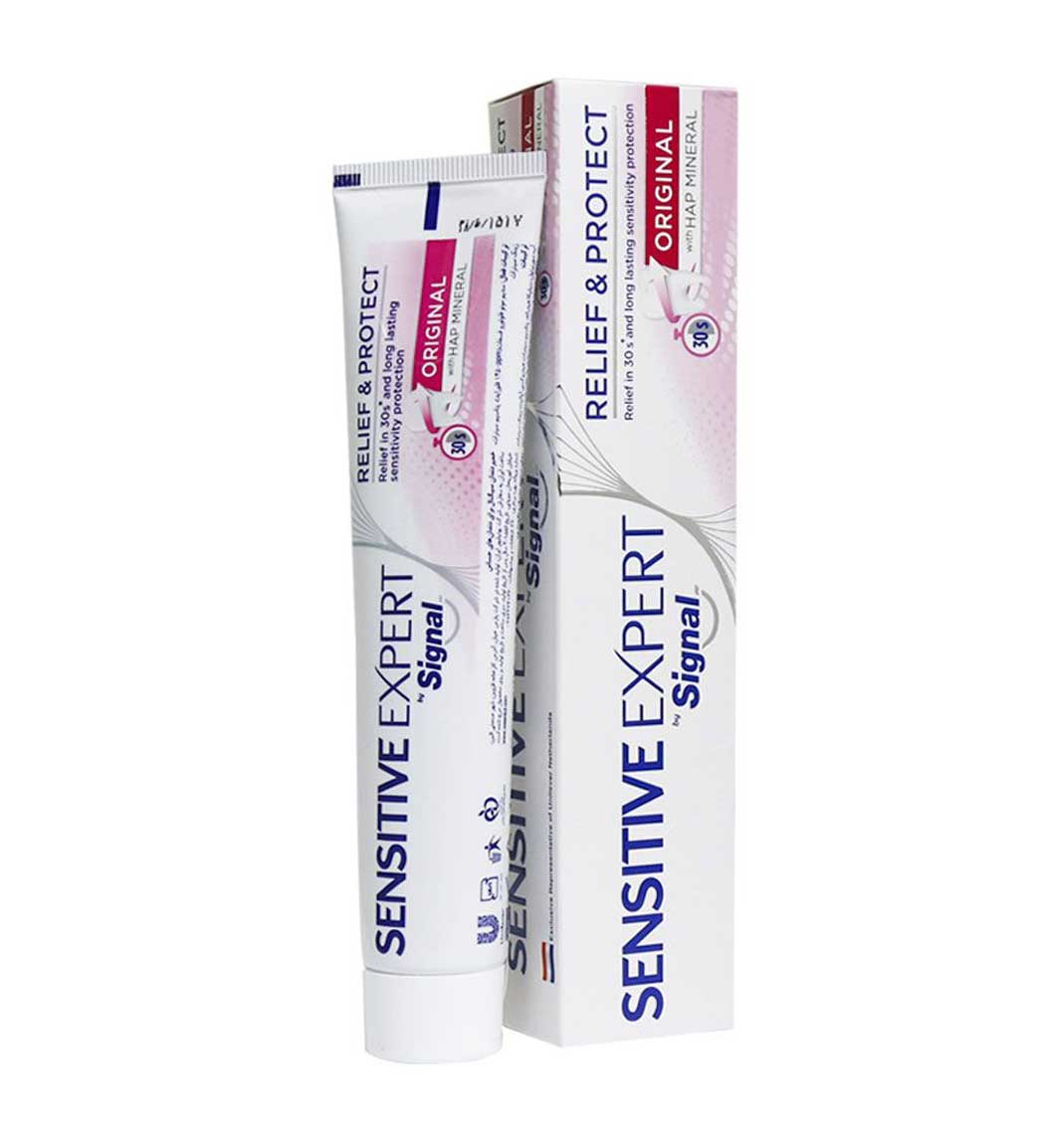 خمیردندان سنستیو100 میلی لیتر ساده Signal Sensitive Expert Core Original Toothpaste 100ml