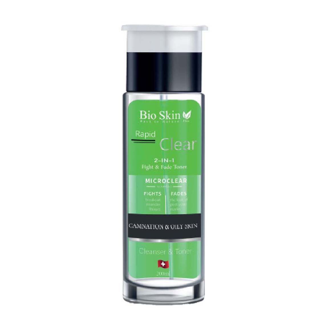 تونر مناسب پوست چرب و مختلط حجم 200 میلی لیتر Bio Skin Oily And Combination Skin Cleansing Face Toner 200 ml